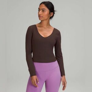 Lululemon Align Long Sleeve Yoga Top French Press size 6